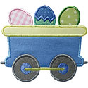 Train Car Easter Egg Applique Design
