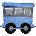 Train Commuter Car Applique Design