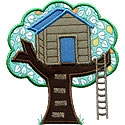 Tree House Applique Design