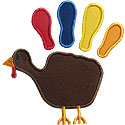 Turkey Handprint Applique Design