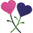 Valentine Flowers Applique Design