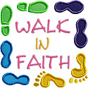 Walk In Faith Applique Design