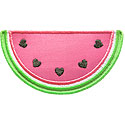 Watermelon Hearts Applique Design