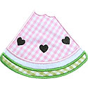 Watermelon Slice Bite Applique Design