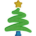 Zigzag Christmas Tree Applique Design