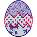 Zigzag Easter Egg Applique Design