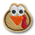 Turkey Head Feltie Applique Design