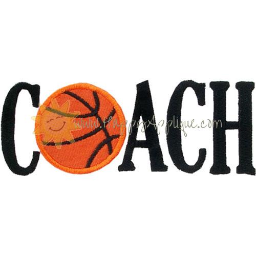 Basketball Coach Applique Design