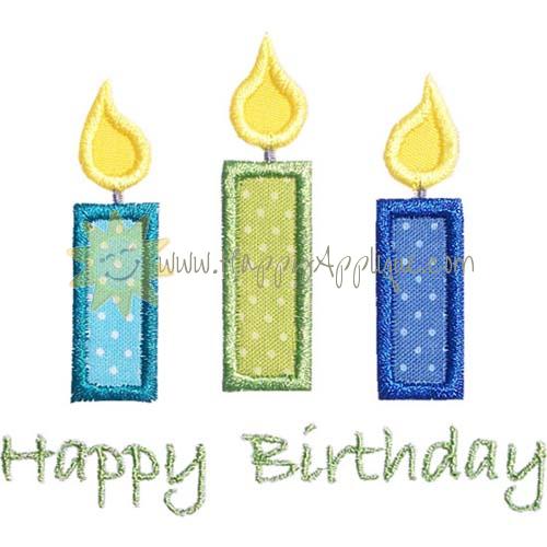 Birthday Candles Applique Design