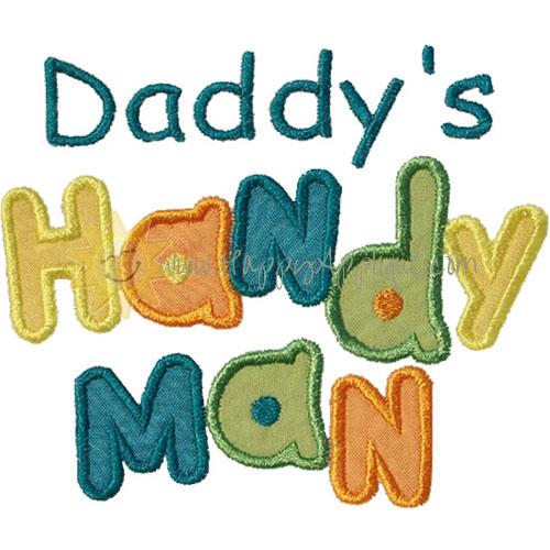 Daddys Handy Man Applique Design