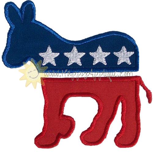 Democratic Donkey Applique Design