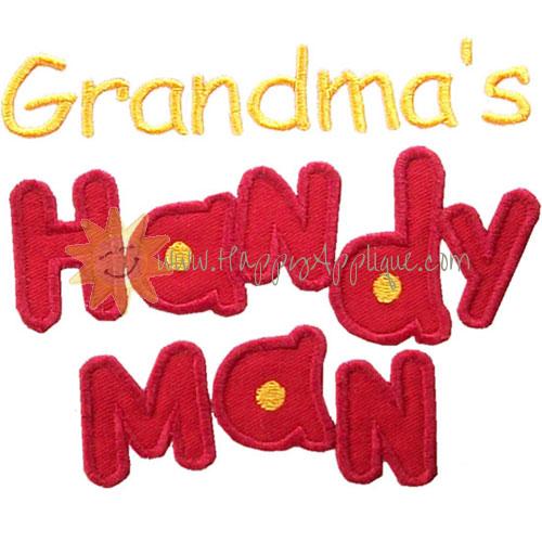 Grandmas Handy Man Applique Design