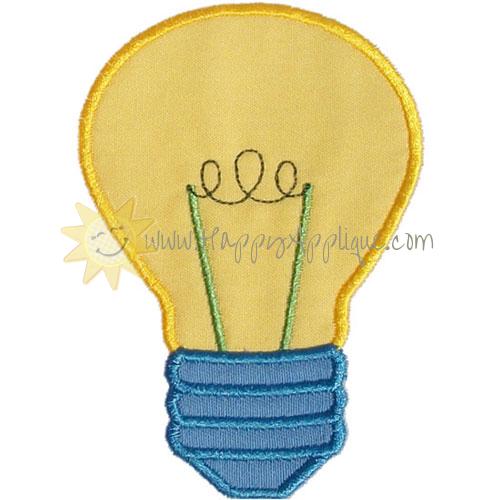 Light Bulb Applique Design