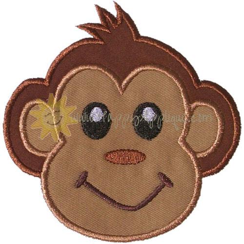 Monkey Face Applique Design