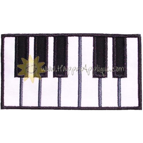 Piano Keys Applique Design