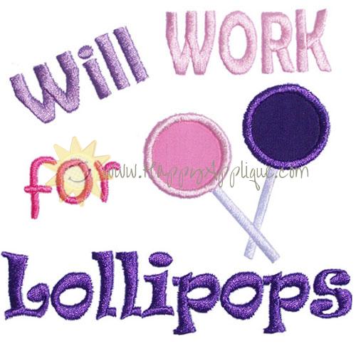 Work for Lollipops Applique Design