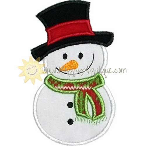 Baby Snowman Applique Design