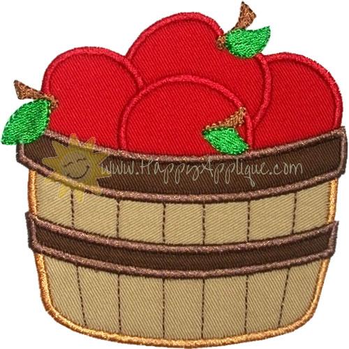 Basket Apples Applique Design