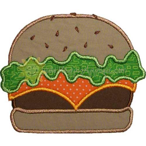 Cheeseburger Applique Design