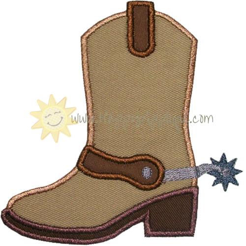 Cowboy Boot Spur Applique Design