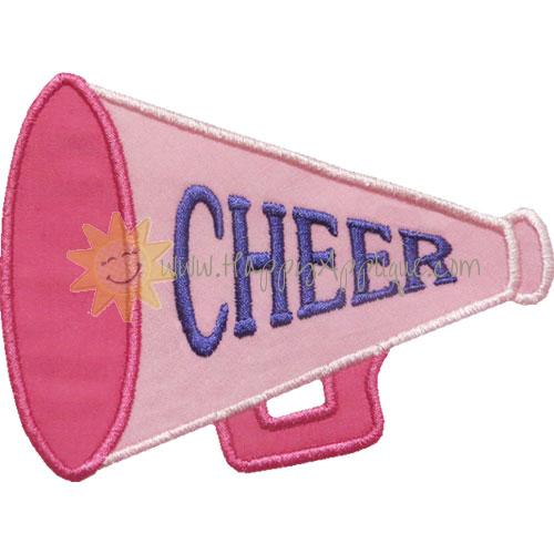 Cheerleading Horn Applique Design