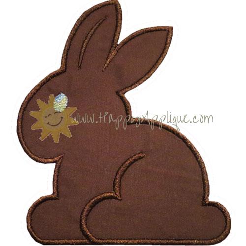 Chocolate Bunny Applique Design