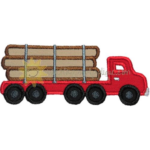 Logging Truck Applique Design