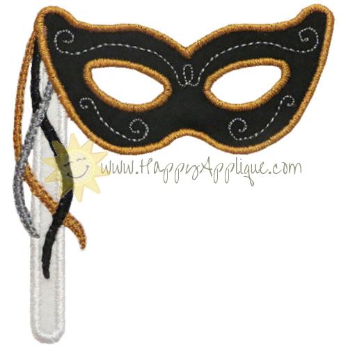 Masquerade Mask Applique Design
