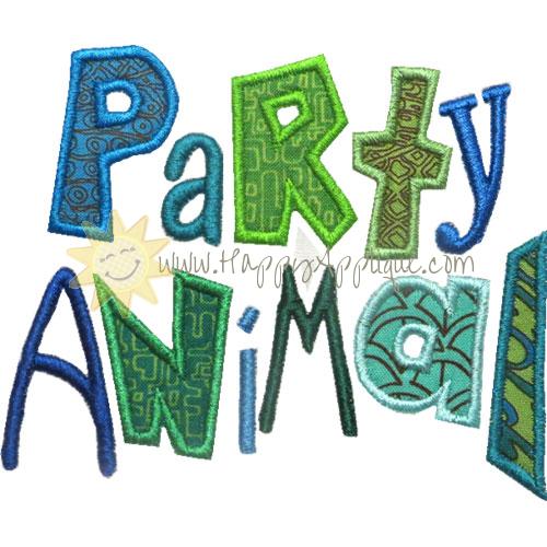 Party Animal Applique Design
