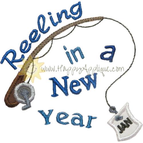 Reeling In A New Year Applique Design