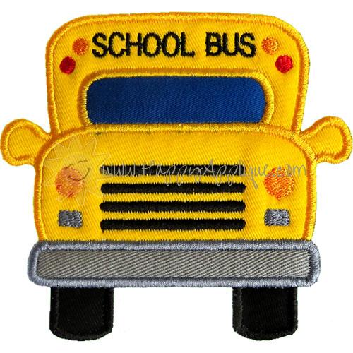 School Bus Front Applique Design