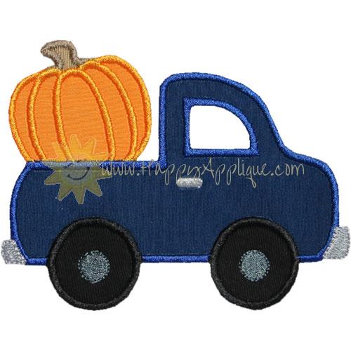 Truck Pumpkin Applique Design