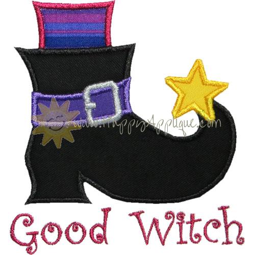 Witch Boot Applique Design