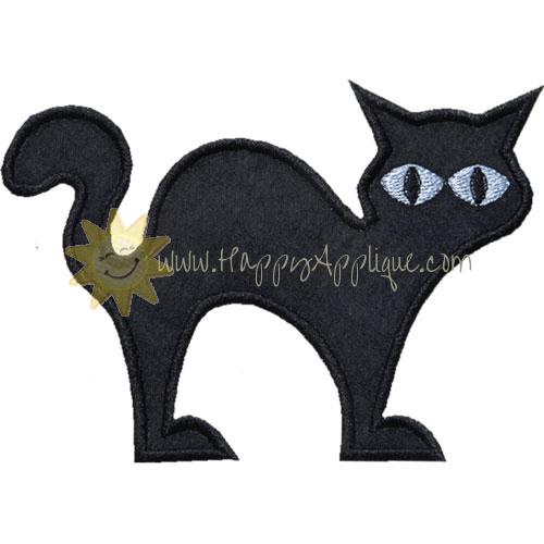 Black Cat Applique Design