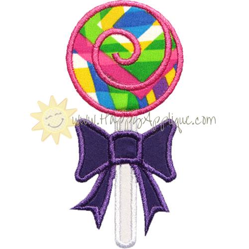 Lollipop Bow Applique Design