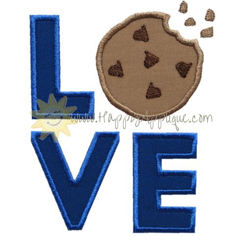 Love Lettering Cookie Applique Design