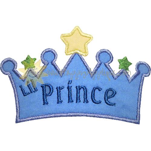 Prince Crown Applique Design