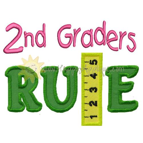 Second Graders Rule Applique Design