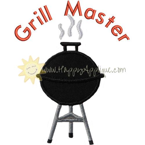 BBQ Grill Master Applique Design