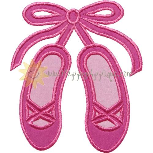 Ballet Slippers Applique Design