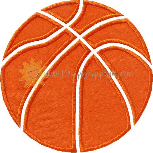 Basketball Pieces Applique Design