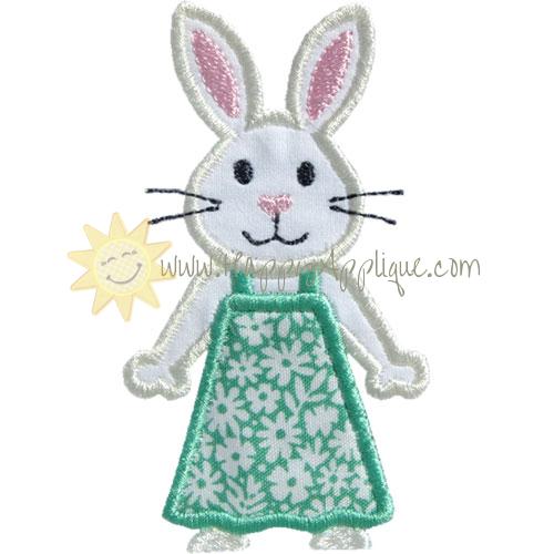 Bunny Rabbit Family Woman Applique Design