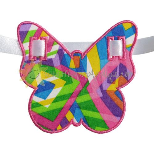 Butterfly Banner Piece Applique Design