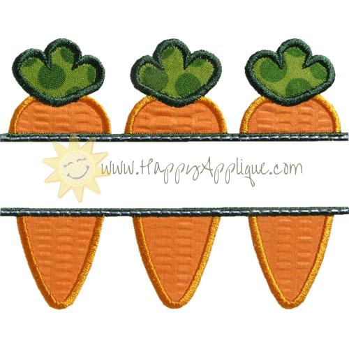 Carrot Name Plate Applique Design