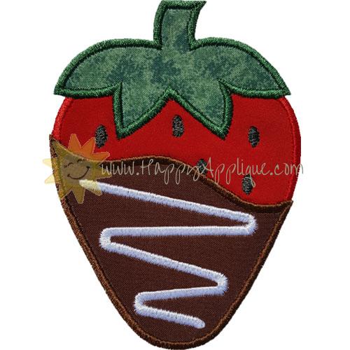 Chocolate Strawberry Applique Design