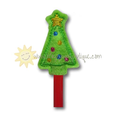 Christmas Tree Pencil Topper Applique Design