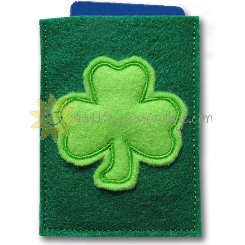 St Patricks Clover Gift Card Applique Design