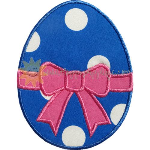 Easter Egg Bow Applique Design