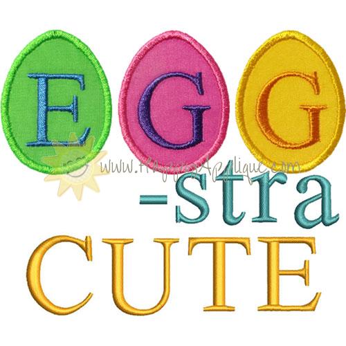 Eggstra Cute Applique Design