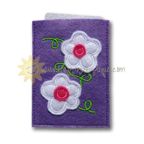 Flower Vines Gift Card Applique Design
